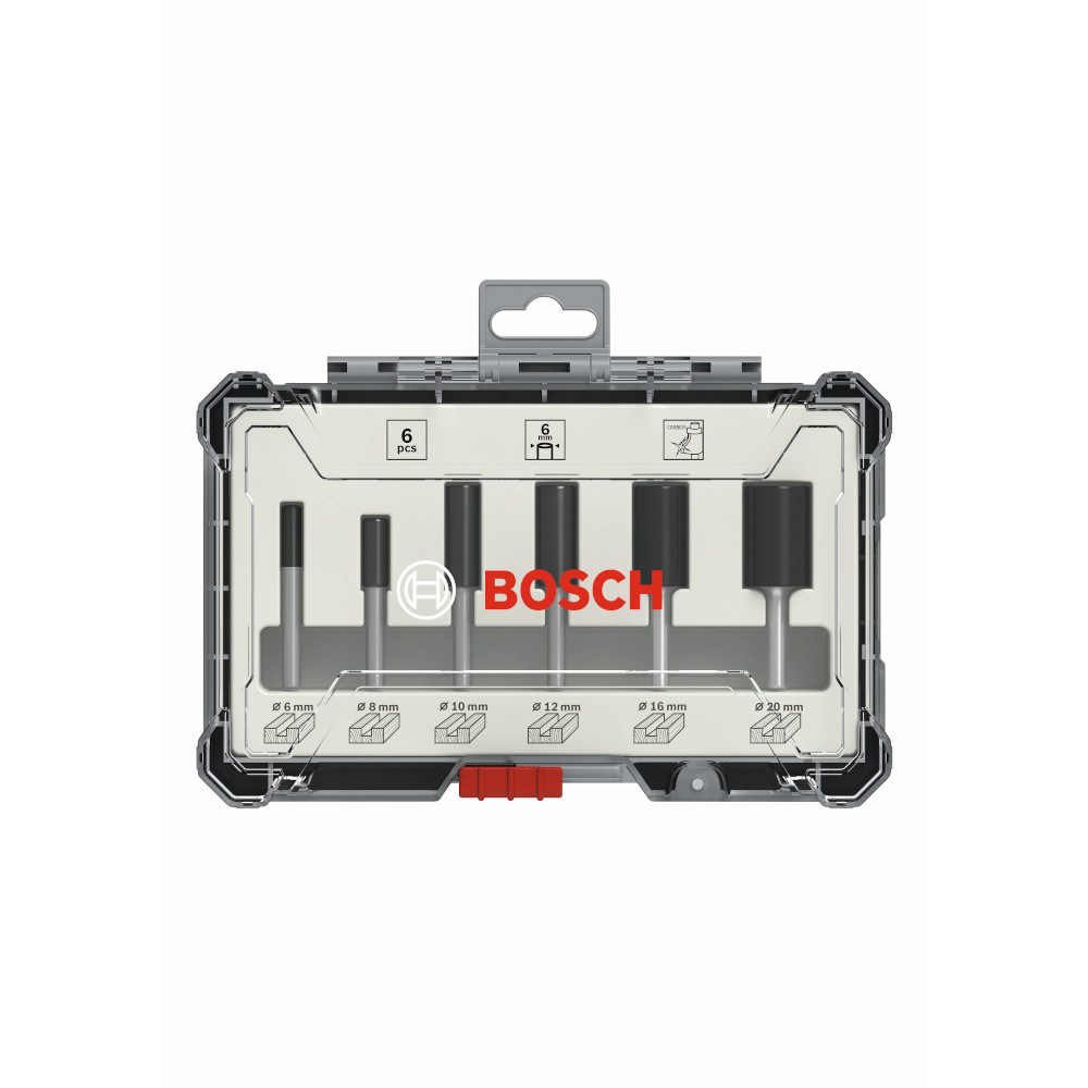 BOSCH 直溝槽修邊刀6件組 6mm(型號 )