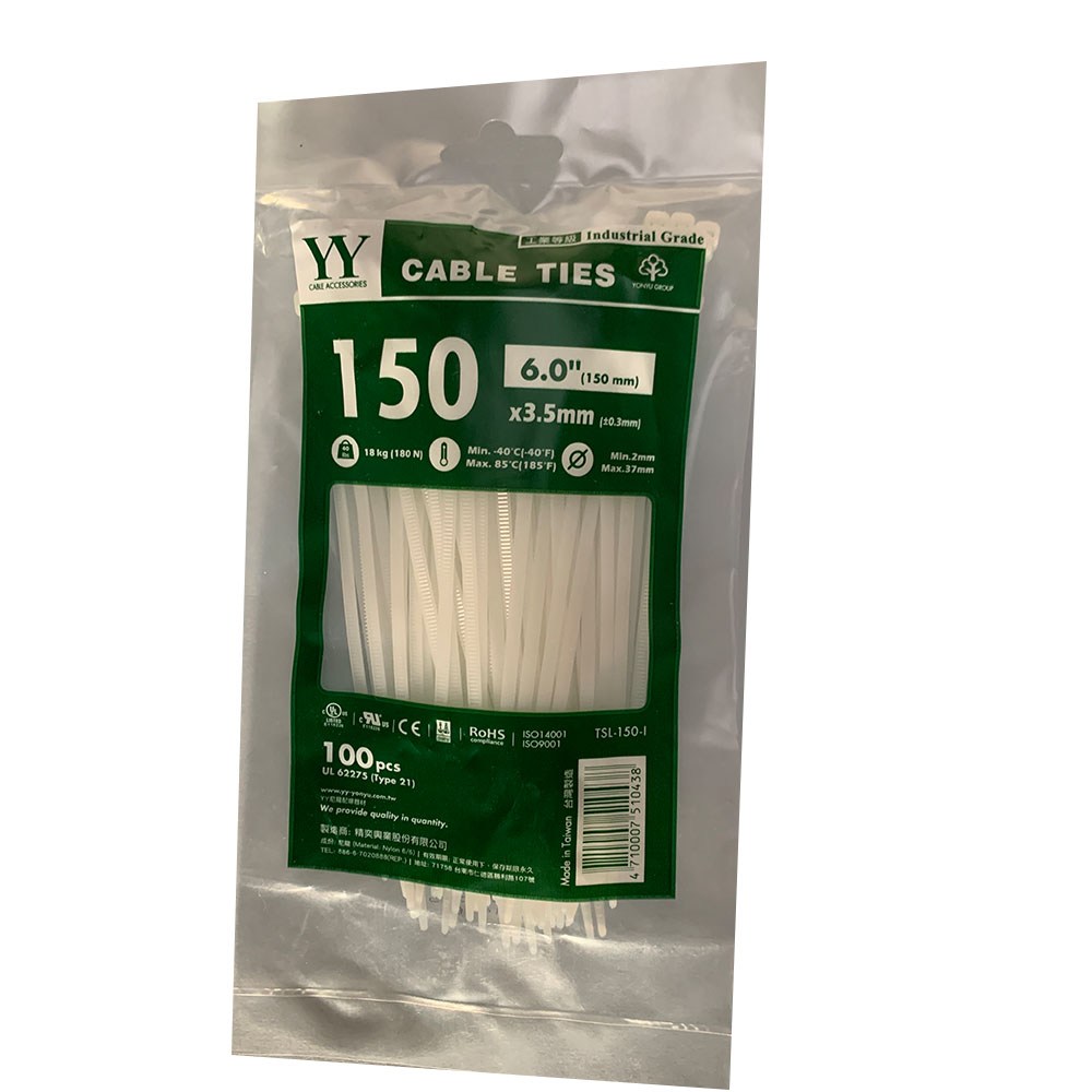 3.5x150/本色尼龍束帶100入(型號 )